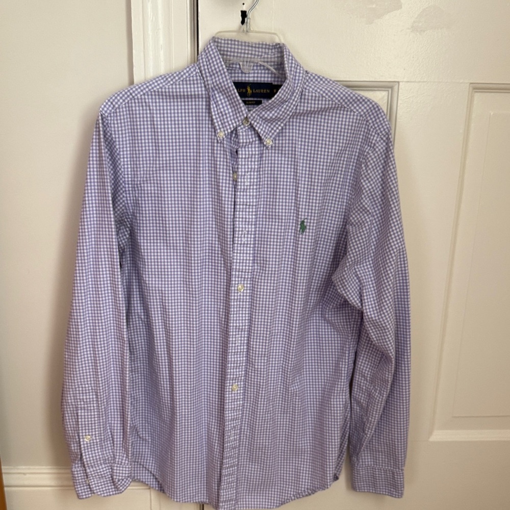 Polo by Ralph Lauren Men's Lavender Checkered Shirt